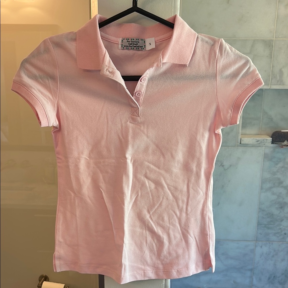 Light Pink Girls Polo Shirt